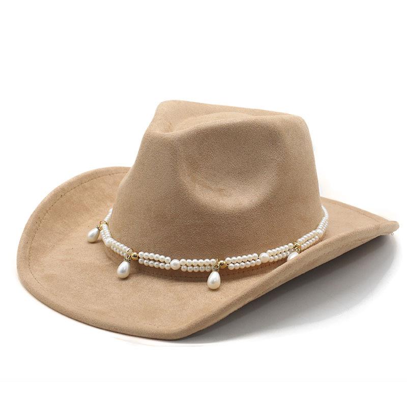 Party Bride Cowboy Hat Music Party Suede Jazz Hat Felt Western Cowboy Hat