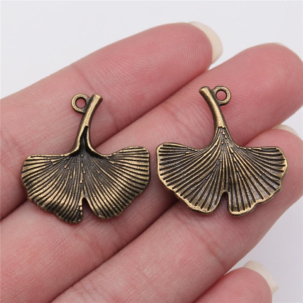 10pcs Tree Leaf Charms Pendant Antique Bronze Silver Color Pendants DIY Crafts Making Findings Handmade Tibetan Jewelry