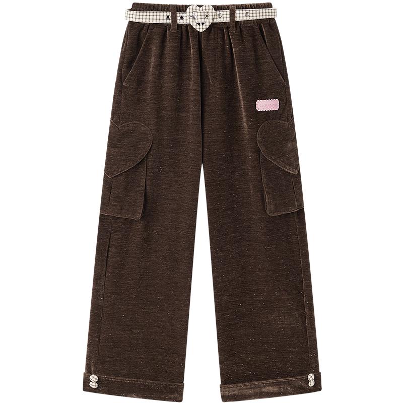 MiniPeace Girls Casual Straight-Leg Trousers 140