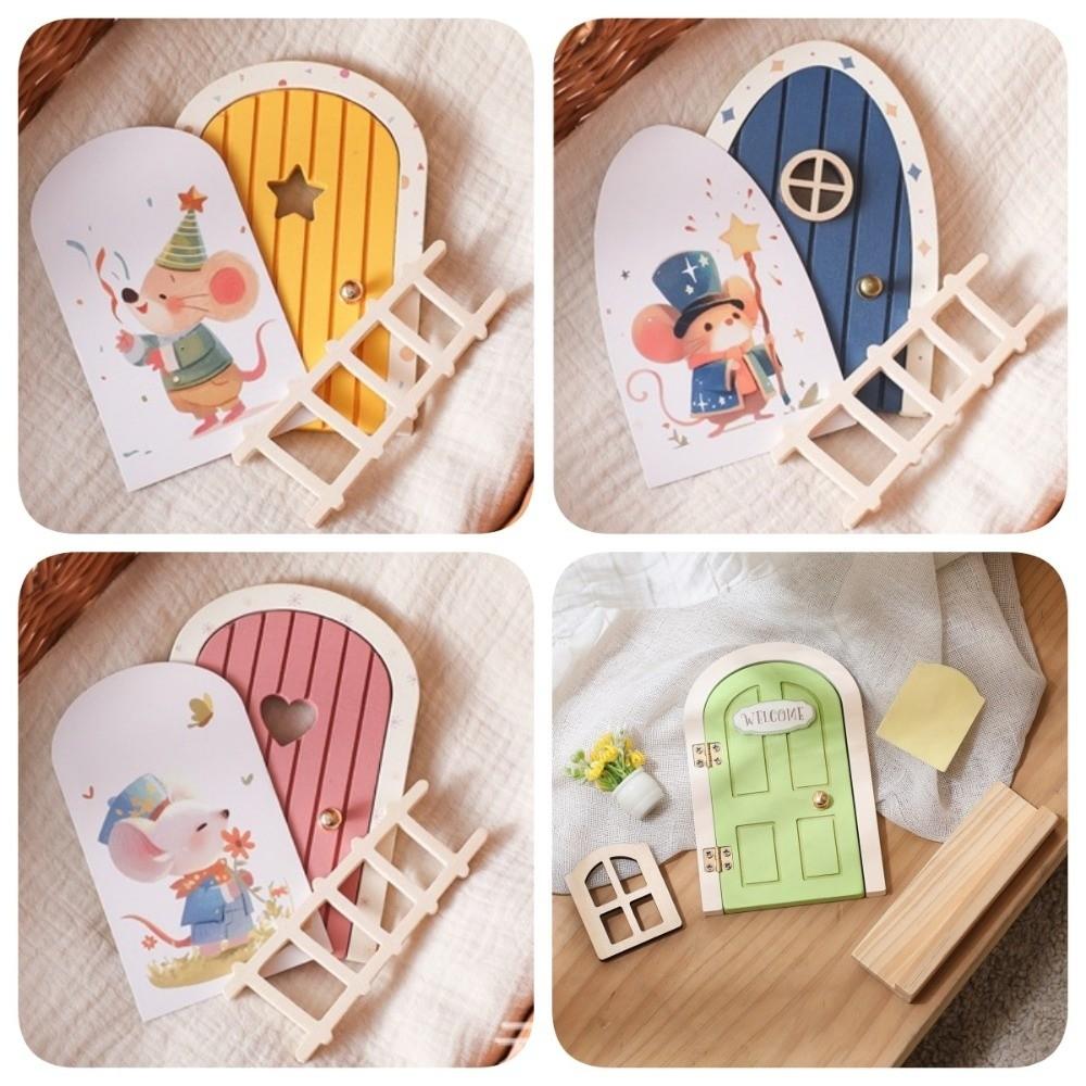 Creative Fairy Elf Door Glows in The Dark Window Mouse Hole  Baby Room Wall Decoration