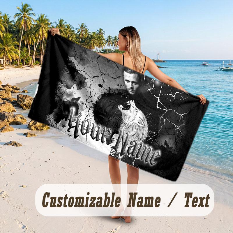 Custom Name Large Beach Towel,Kontra K Quick Absorbent Towel For Outdoor Travel Poolside