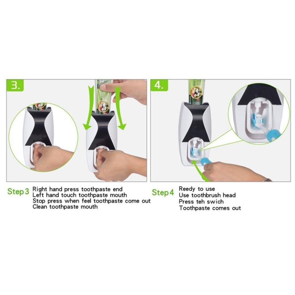 Wall-mounted Design Toothbrush Holder Automatic Dispenser