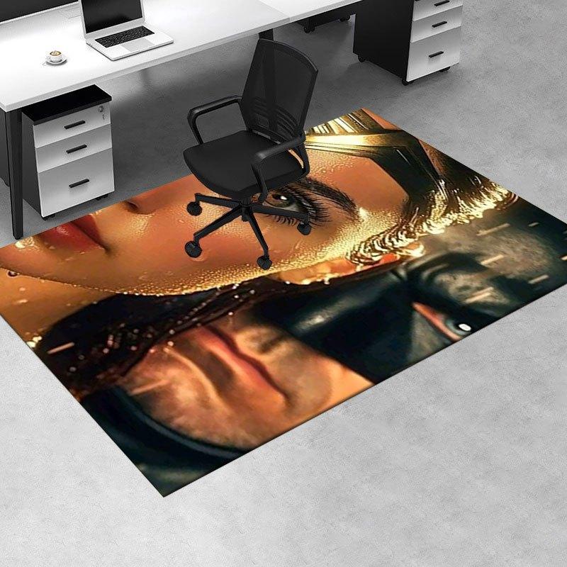 Wonder Woman & Batman Watercolor Poster PrintOffice Mat Home Decor Office Rugs LB60