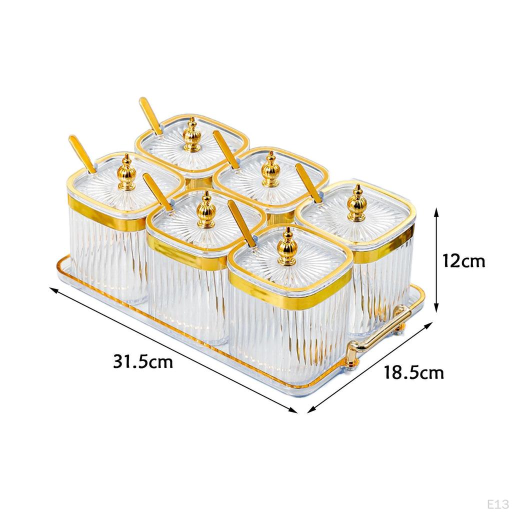 Divided Dried Fruit Plates Multifunctional with Lid and Spoon Snack Storage Holder for Office Living
