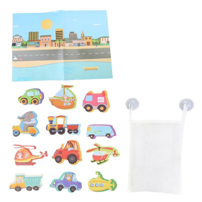 EVA Baby Bath Toy Baby Bath Foam Toy Imaginative Bath Toy Animal Cognitive Floating Bathroom Toy for Kids Boy Girls 1