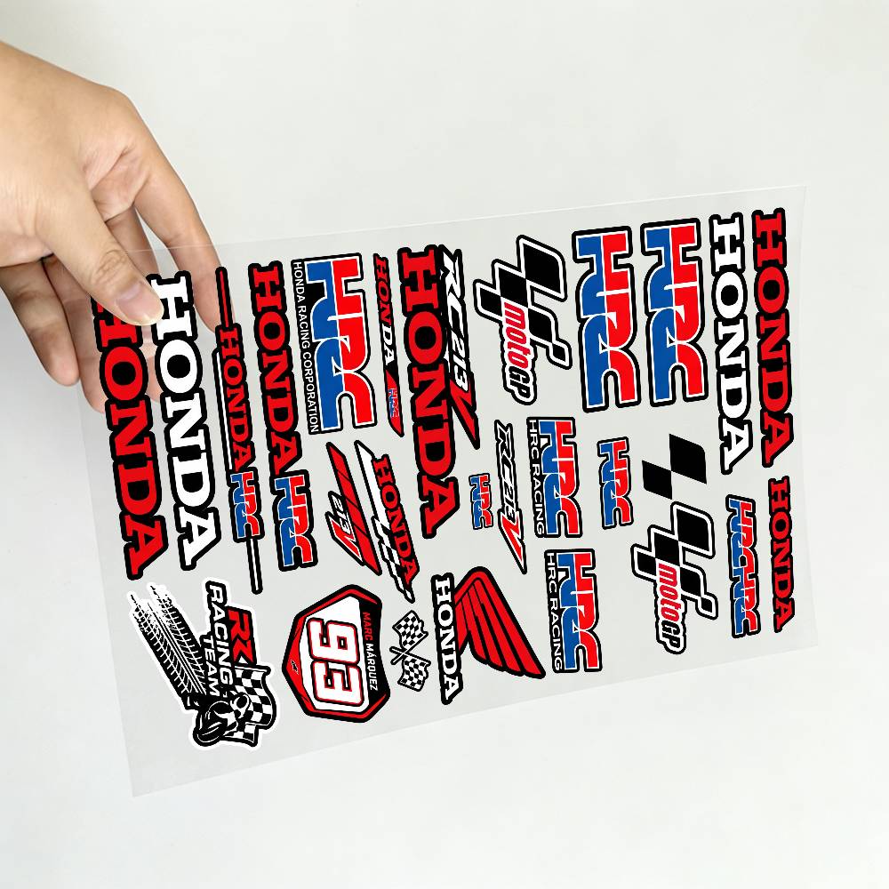 FOR HONDA HRC H WING Reflective motorcycle stickers, 3M safety warning at night in the dark scooter helmets TP6