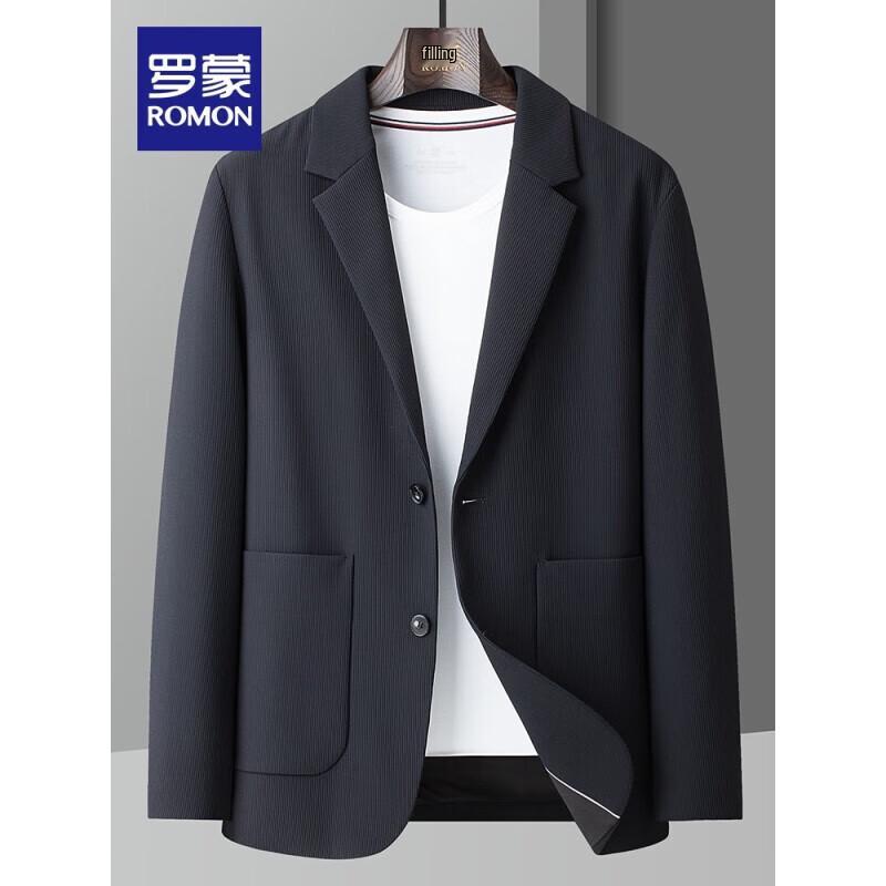 ROMON Men's Business Casual Stretch Suit Jacket