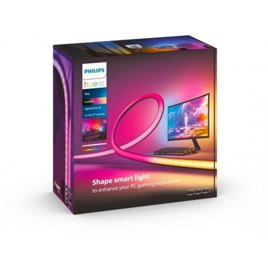 Eclairage intelligent par bande - PHILIPS HUE - Play gradient Lightstrip - 24 Watts - 1200 lm - IP20