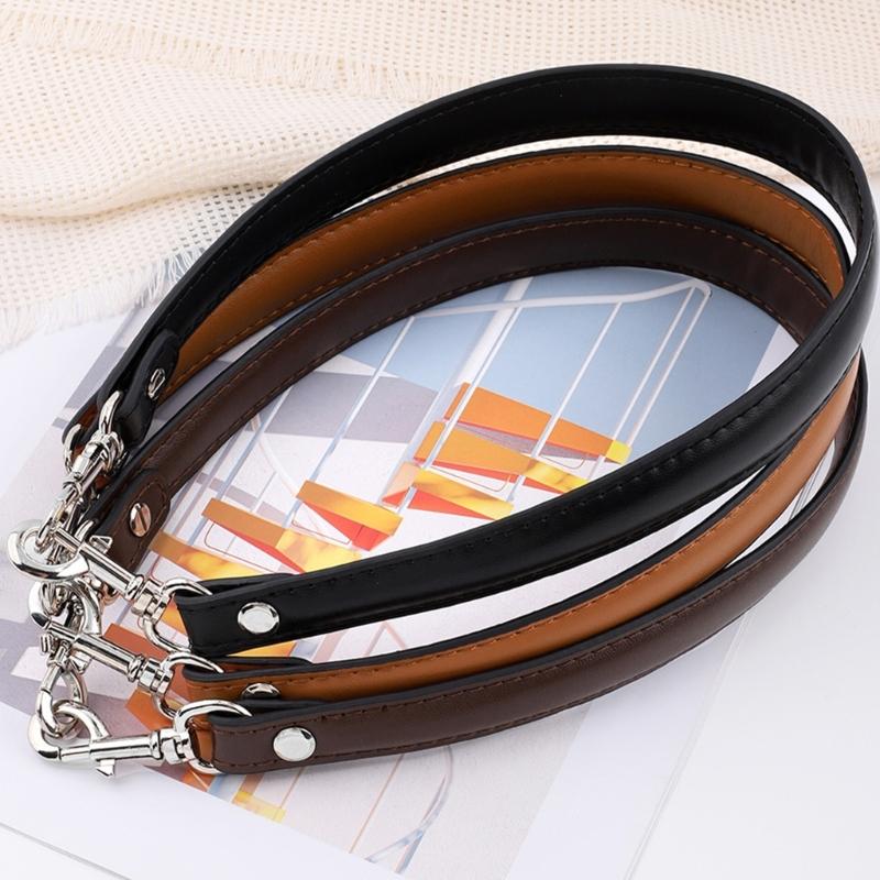 Fashionable Shoulder Strap Replacement for Shoulder Handbags with Golden Buckle Versatile Black PU Leather Belt