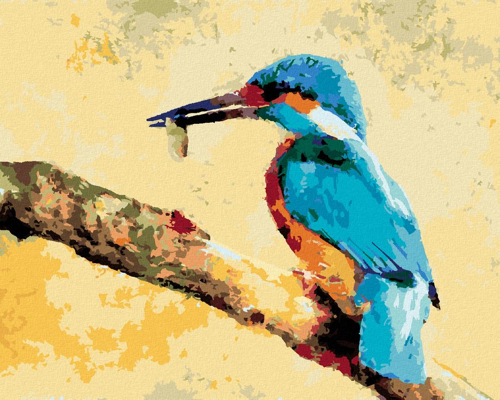 Zuty Paint by Numbers KINGFISHER WITH ITS FOOD, 40x50 cm uygun
