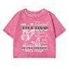 To Love Just Hope Cuteprint Women Wash Short Tshirt Comfortable Short Sleeve Cool Distress Midriff-Baring O-Neck Clothes