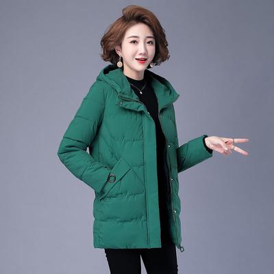 Winter Jacket for Mom Loose and Warm With Cotton-padded Hooded Coat Plus Size