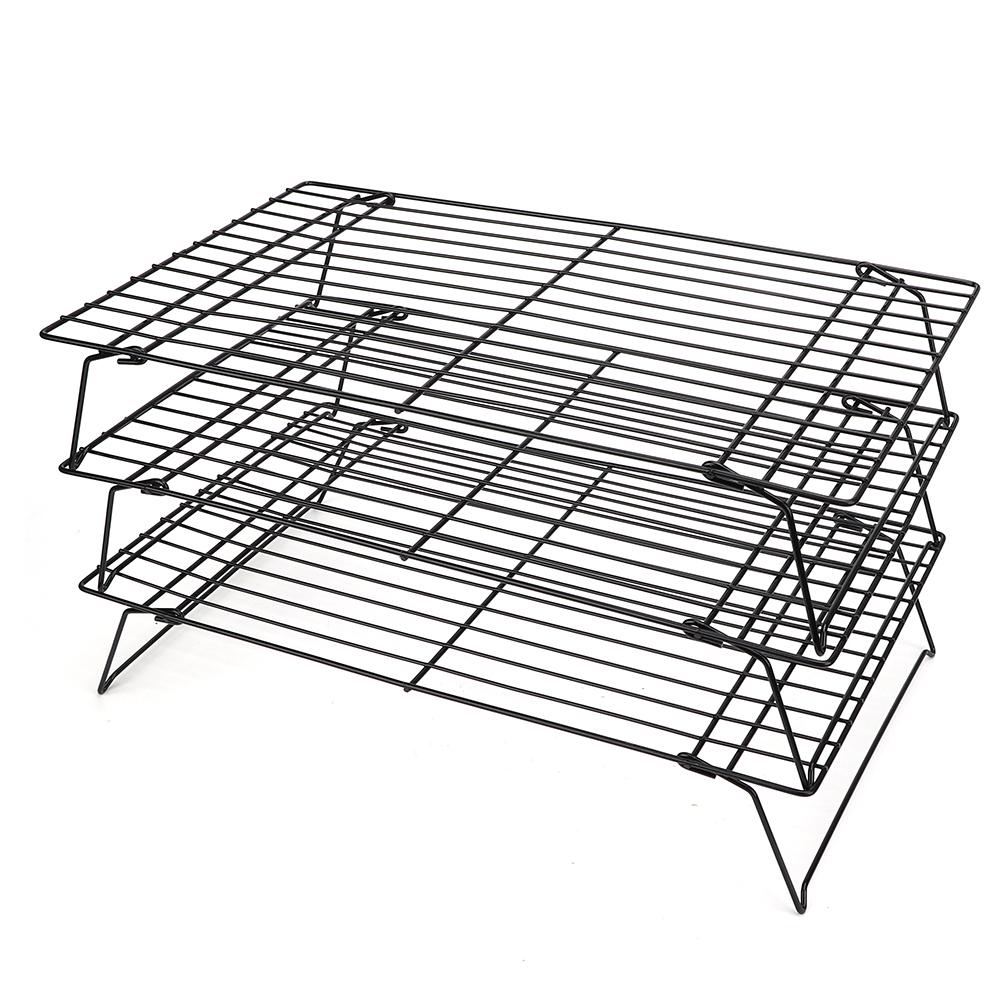 Třívrstvý nepřilnavý chladicí rošt Mřížka Pečicí plech Kuchyňský Stojan na chléb a dort Cukrářská výroba