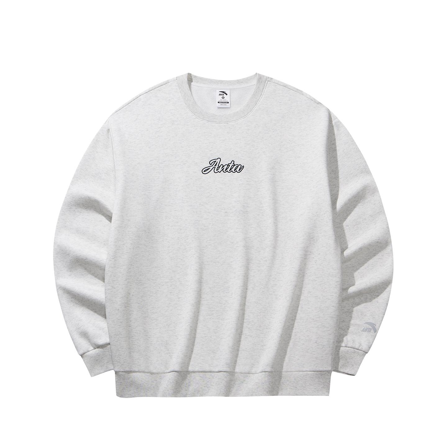 

Anta Флисовое худи с логотипом в виде букв, простое, повседневное, кампусная мода, спортивное, удобное, свободного кроя, утолщенное, теплое, унисекс, Цветочный-Серый 972618704N-9 3XL