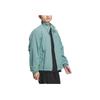 Adidas Embroidered Logo Zip-Up Collar Jacket Unisex Jackets Teal Gray JI6658