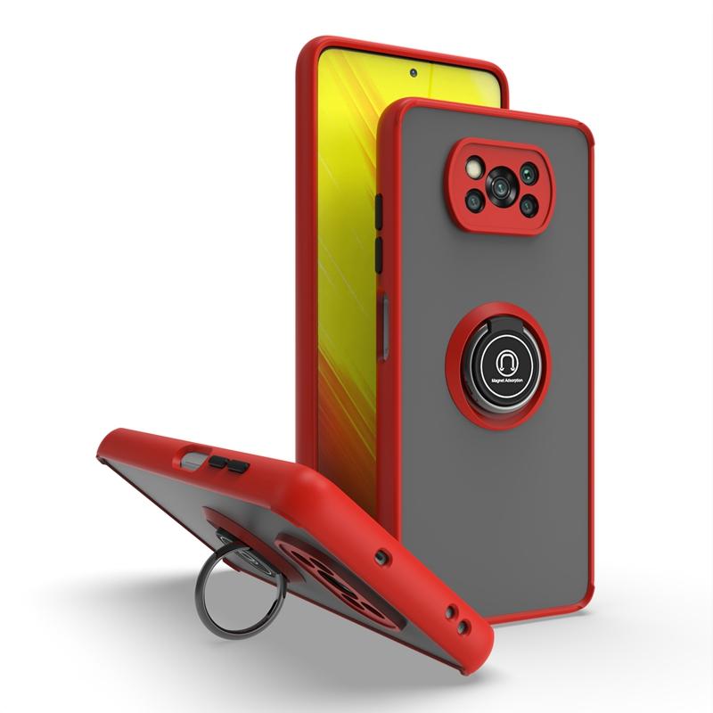 

Роскошный матовый жесткий чехол из ПК для Xiaomi PocoX3 Противоударный чехол для Poco X3 X3Pro Pocc X3 NFC Магнитная задняя крышка с кольцом-автодержателем for Poco X3