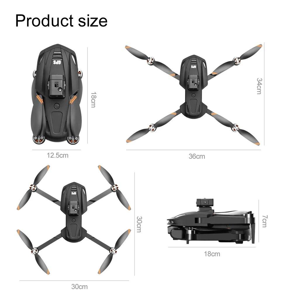 2026 New V168 Drone 4k 5G WiFi FPV Professional GPS/Optical Flow HD ESC Dual Camera Wide Angle Obstacle Avoidance Brushless RC Quadcopter Toy Gift