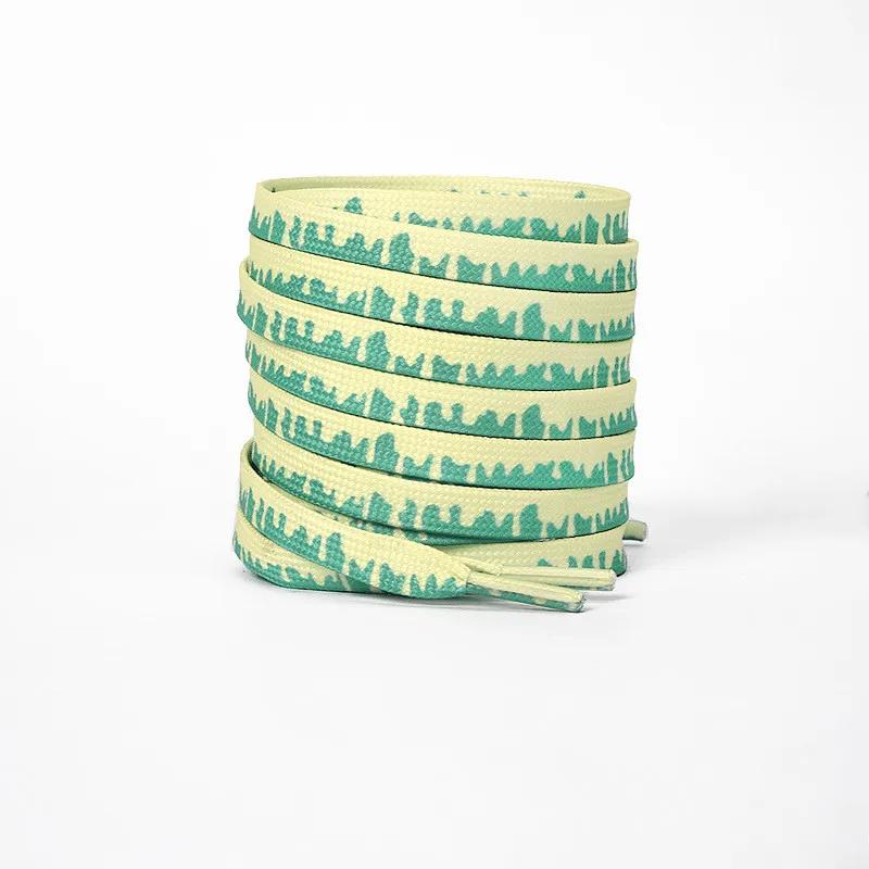 Fashion Rainbow Ice Cream Shoelace Flat Shoe Laces Cream Macaron Shoelaces for Sneakers 120/140/160cm Shoes Strings Accesories