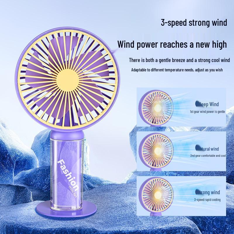 Three-Speed Portable USB Rechargeable Mini Handheld Fan