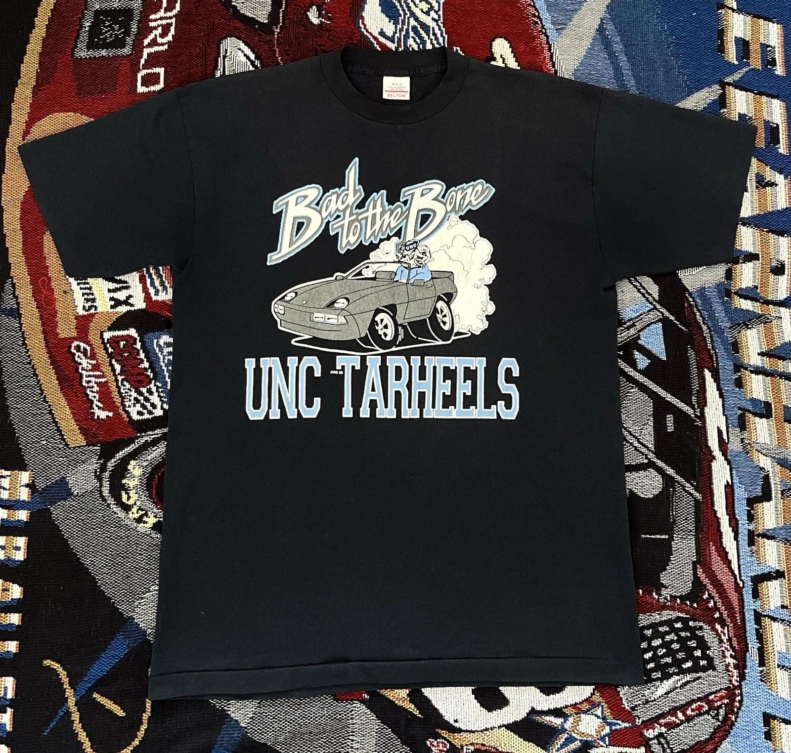 Vintage UNC Tar Heels Shirt Bad To The Bone North Carolina Large Belton 80s XL