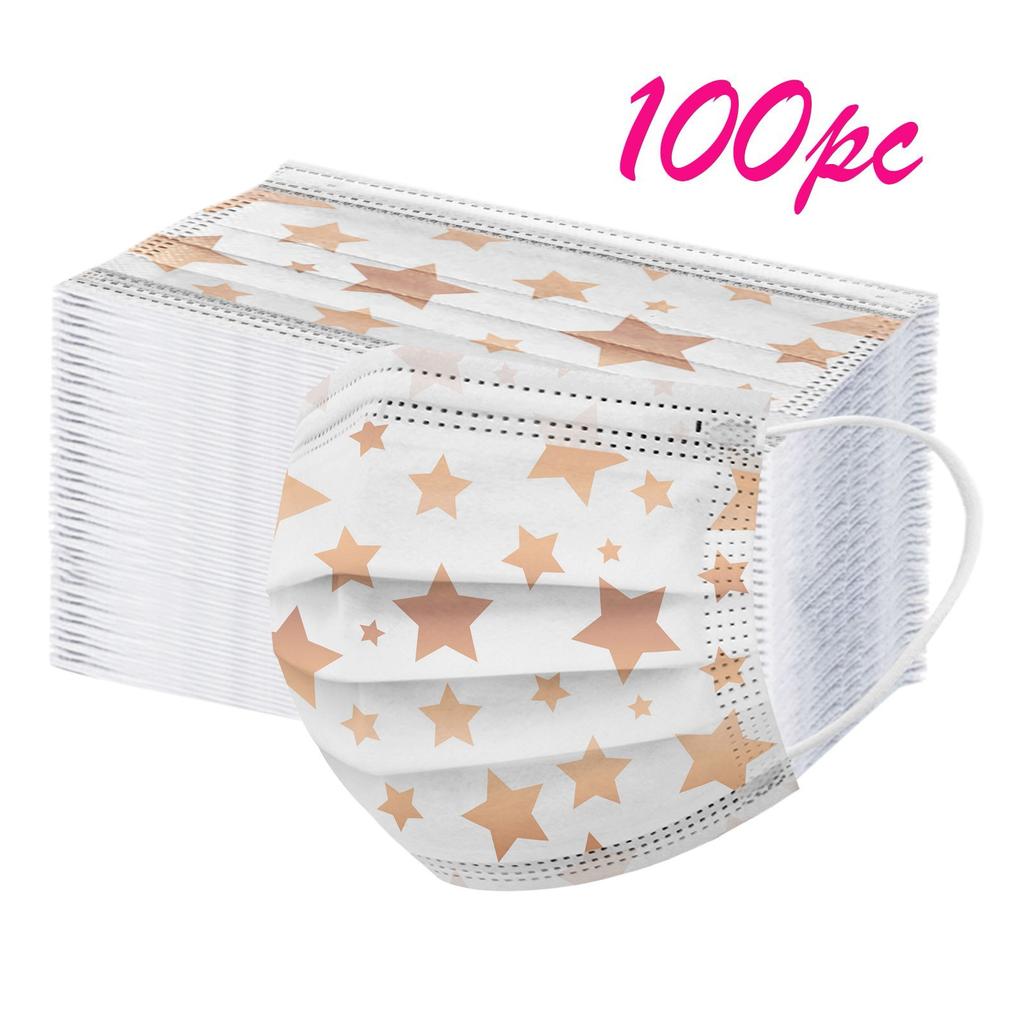 Maska Jednorázová obličejová maska Průmyslová 3vrstvá maska s ušními smyčkami