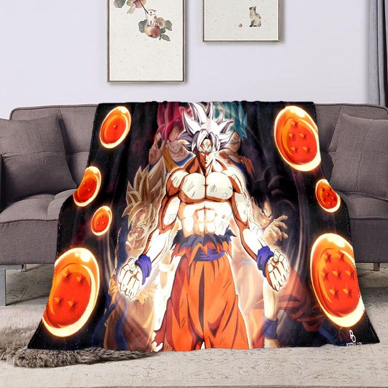 Cartoon Children's Gift Soft Four Seasons Dragon-Ball Portable Blanket Sofa Blanket Thin Sheet Office Tour Sherpa Warm Blanket.