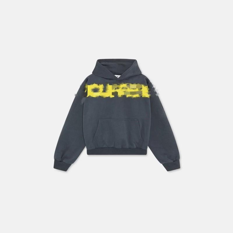 Moletom Casual Hip Hop Feminino Corte Amplo Estampa de Letras Pulôver Streetwear Estilo Casal