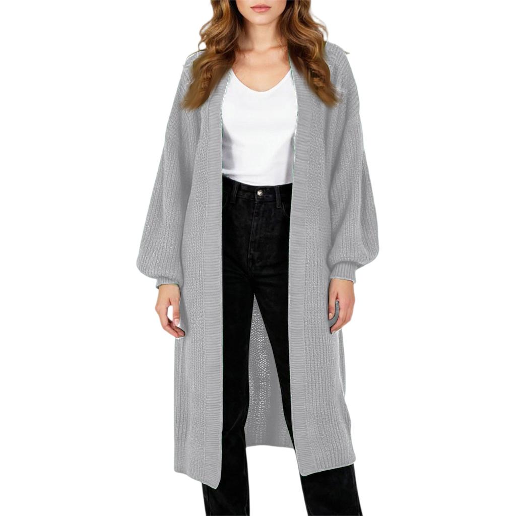 Fashionable Women's Long Knitted Sweater Cross-border  Winter Knitted Jacket