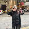 Ribs down cotton-padded clothes women's new thin winter new hooded cotton-padded jackets small cotton-padded clothes light and thin coats