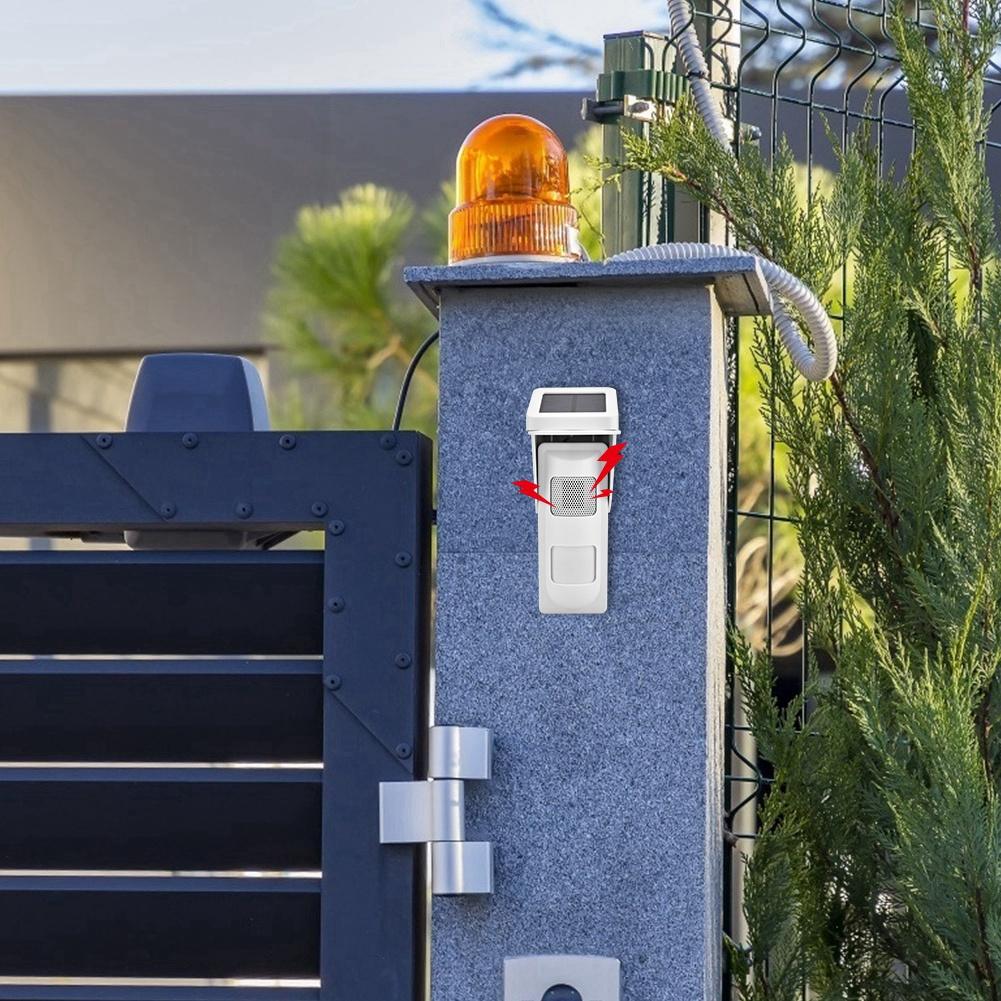 Nezávislý bezdrátový solární detektor pohybu Infračervený bezpečnostní poplašný systém