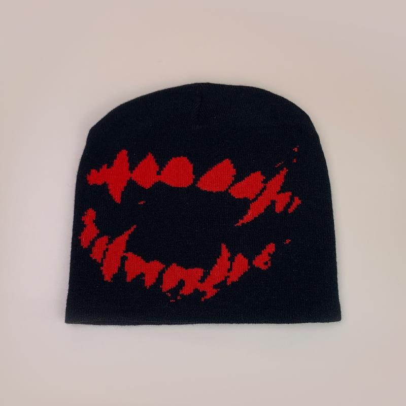 American Style Devil Hip Hop Knitted Hats Autumn And Winter New Unisex Funny Warm Personal Versatile Street Fashion Ins Beanies