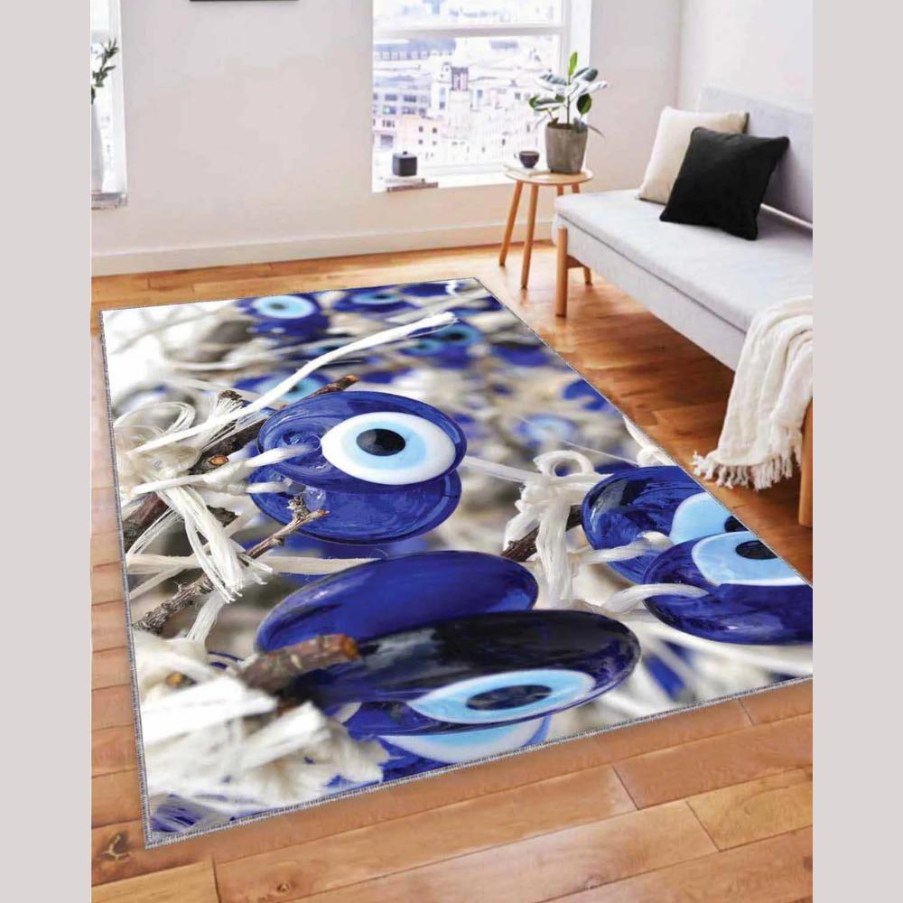

Нескользящий коврик с 3D рисунком синего сглаза 80 x 120 cm