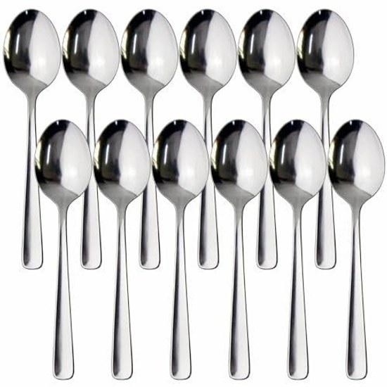 Nagao Hakaku Dinner Spoon 17.8cm 12-piece Set Stainless Steel Dishwasher Safe Commercial Use Made Japan