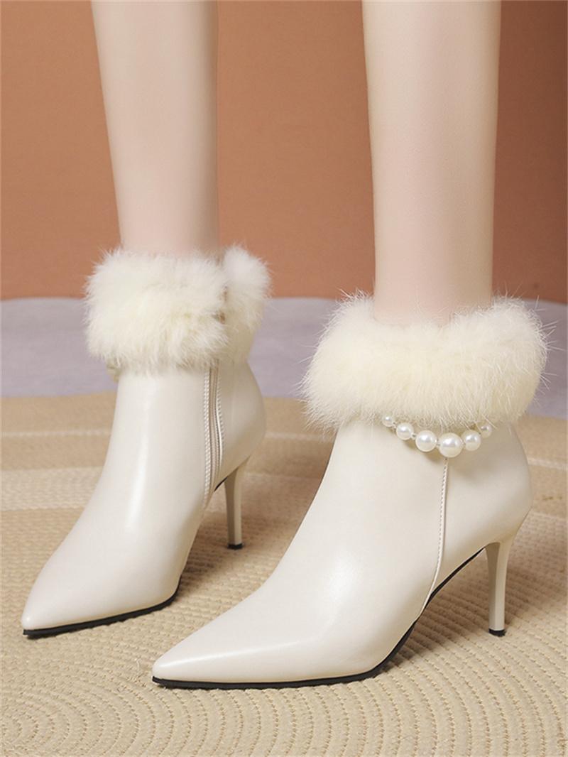 

Осенне-зимняя мода, новые сексуальные женские сапоги с боковой молнией и острым носком из бархата на шпильках, теплые и удобные 39