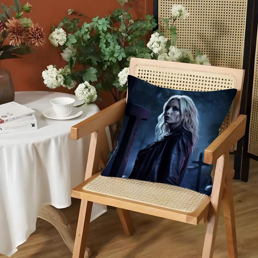 

BBuffy Vampire SlayeSr Cushion Cover Silky Short Plush Invisible Zipper Dustproof Sofa Pillow Case for Home Decor 30x30cm