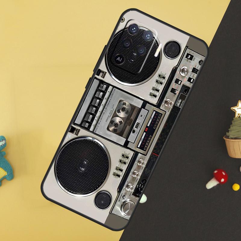 Vintage 80s Boombox Case For Oppo A5 Pro A6 A15 A16 A76 A96 A17 A57 A98 A58 A78 A18 A38 A54 A74 A94 A40 A60 A80