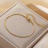 Cazador Trendy Round Snake Chain Bracelet Stainless Steel Gold Color Bracelets for Women Girls Mother's Day Gifts Wholesale