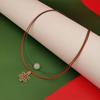 2025 Lichtgevende Kerst Ketting: Kerstklok, Boom, Rendier, Sneeuwvlok Dubbellaags Sleutelbeenketting