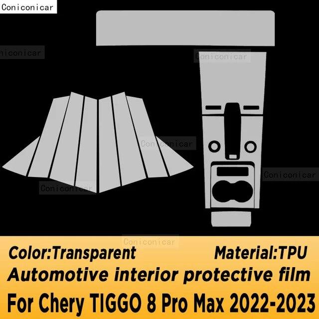 TPU Gearbox Panel Film Dashboard Protective Sticker Interior Anti-Scratch Car Accessories For Chery Tiggo 8 Pro Max 2022