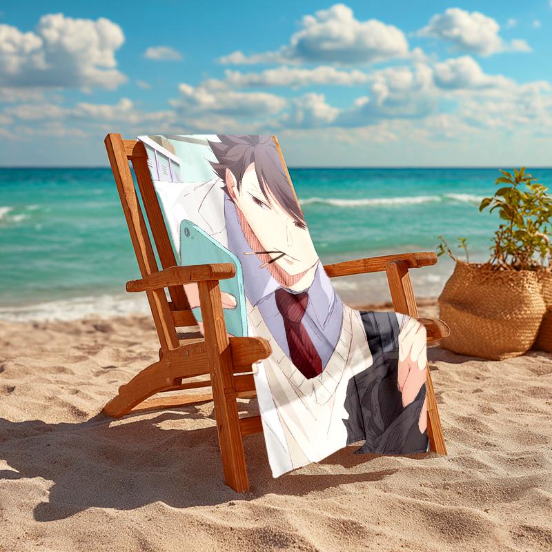 1pc Oikawa Tooru1 Beach Towel, Comfortable and Thick, and Swimming/Bath/Picnic/Camping Towel, Suitable for Seaside Beaches