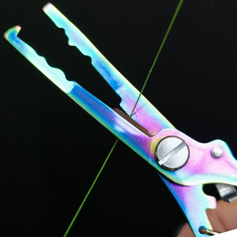 1Pc Multi-functional Fishing Pliers Anti-Slip Stainless Steel Fishing Line Cutter Tied Hooks Pliers Portable Split Ring Opener