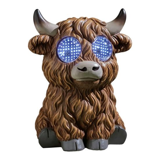 Animated Eyes Solar Lamp, Motion Sensor Solar Light with Moving Eyes for Garden, Garden Animals Figurine, Outdoor Waterproof Yard Decor