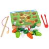 Wooden Arcade Game Fishing Bees Carrots Magnetic Fishing Rod