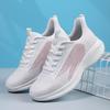 New White Pink Women Sports Shoes with Soft Soles Lightweight Student Running Shoe Mesh Breathable Casual Mesh Flat Sneakers 42