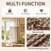 Kitchen Short Curtain Panel with Top, Light Filtering Polyester Privacy Panel and Trim Accent Style Window Drape