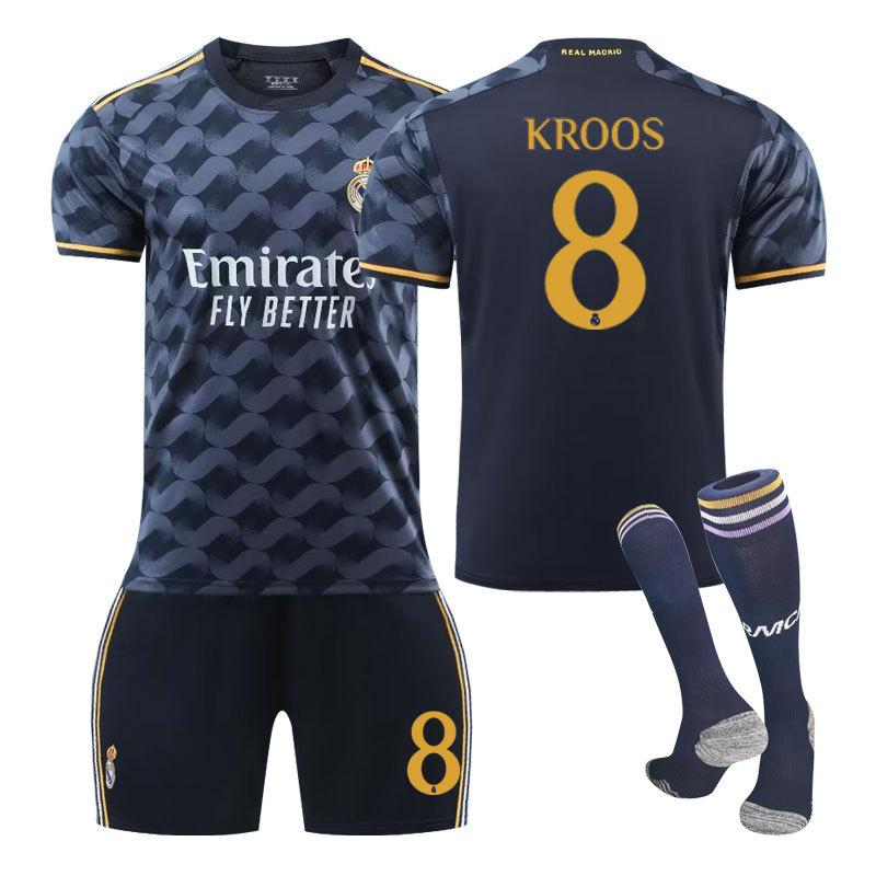 Real Madrid Away Adults and Children's Student Training Clothes Set Jersey Sportswear Men's and Women's Football Clothes La Liga