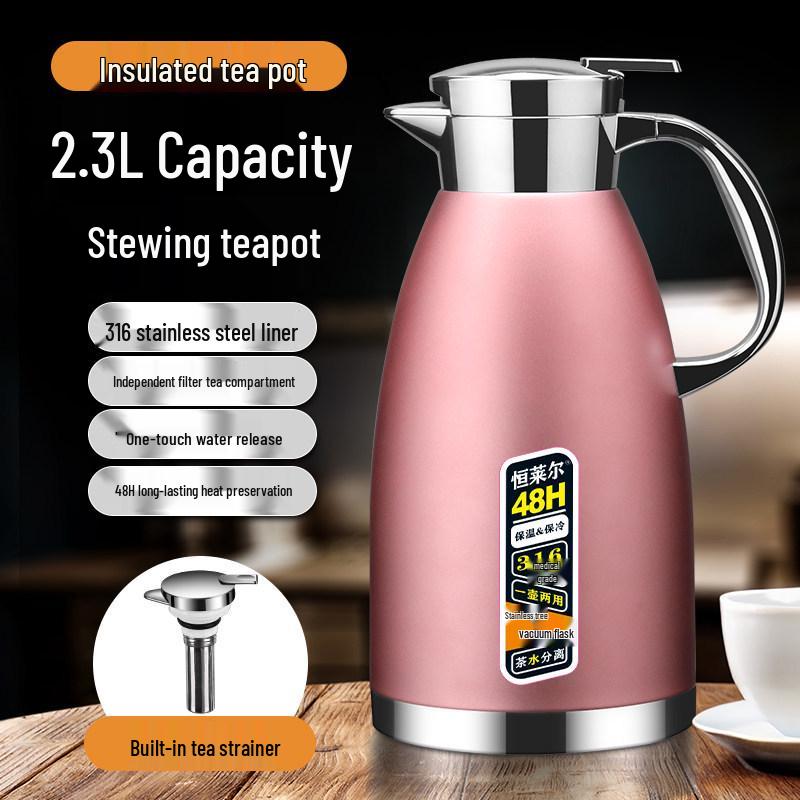Stainless Steel Large Capacity Insulated Thermos Kettle for Stewing and Boiling Water
