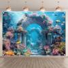 Fairy Undersea Castle Ruins  Decoration Background Winter Photography Backdrop Decorations For Photo Studio Photo Booth Christams Party