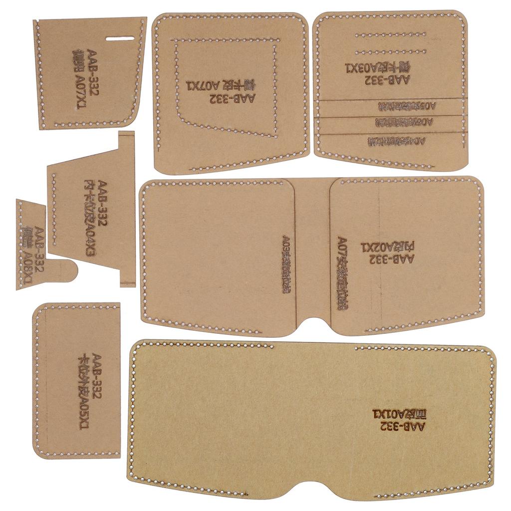 Short Wallet Acrylic Template Purse Making Stencil DIY Pattern Clear Leathercraft Tool