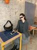 2025 Autumn/Winter Retro High-Waisted Wool A-Line Midi Skirt for Women